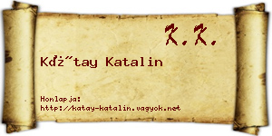 Kátay Katalin névjegykártya